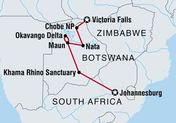 Victoria Falls Map
