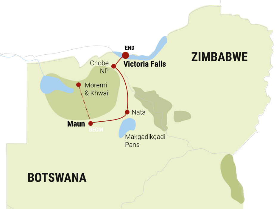 Victoria Falls To Maun